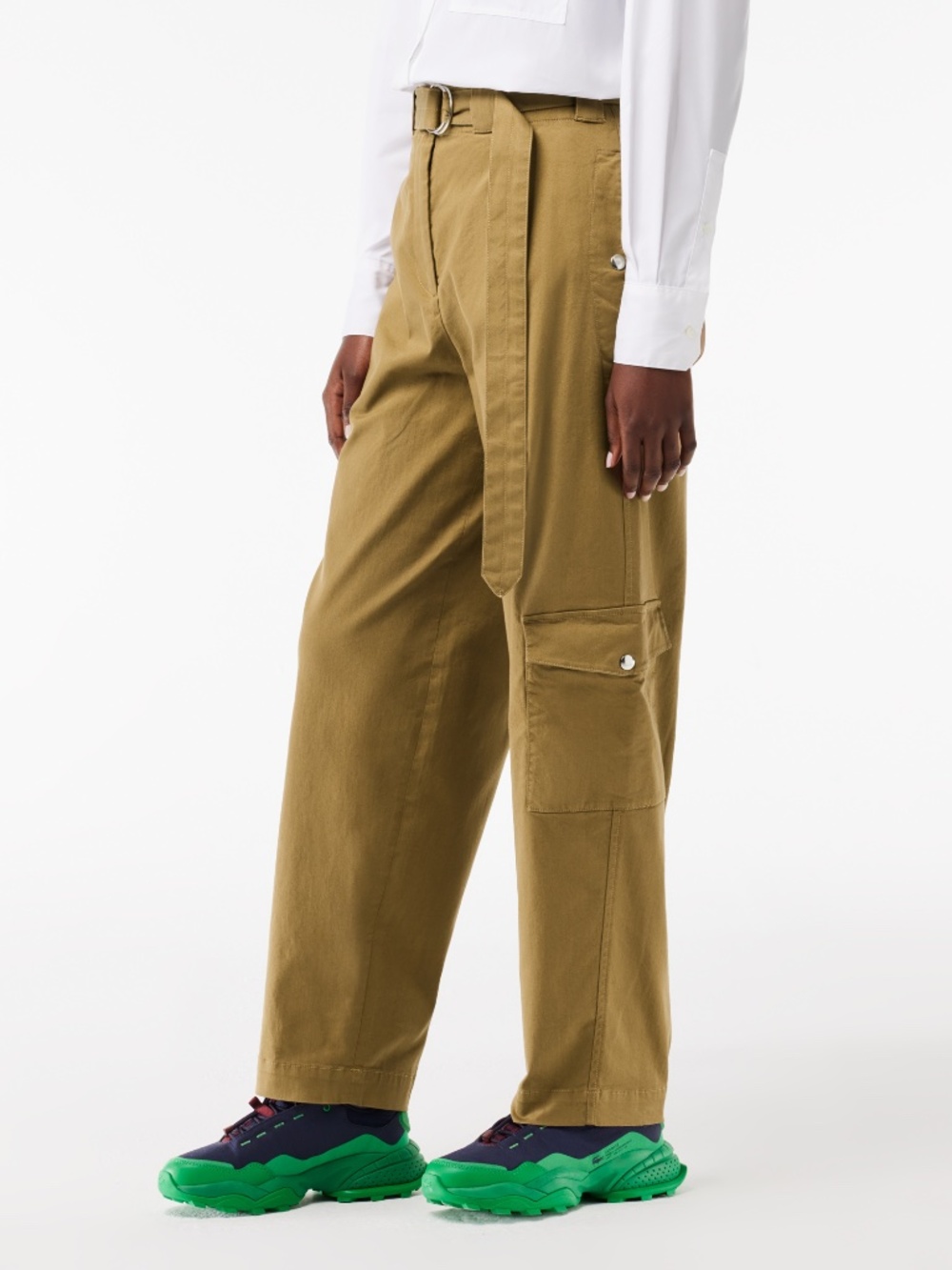 Lacoste Women's Stretch Cotton Gabardine Cargo Pants